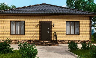Проекты одноэтажных домов из кирпича | Строй-Тлн - Тулун от 3642 рублей