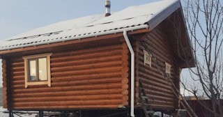 Баня из оцилиндрованного бревна под ключ в Тулуне - от 135252 рублей